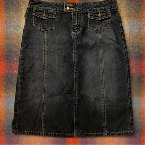 New York & Company Dark Denim Pencil Skirt